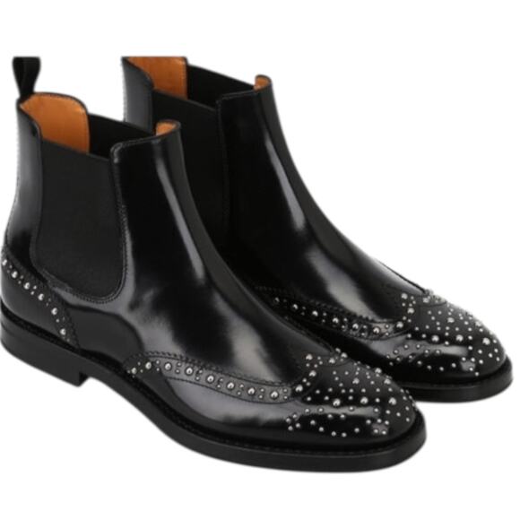 Church’s Artisanal Ketsby Met Studded Black Chelsea Boot- size EU 35 - Picture 1 of 14